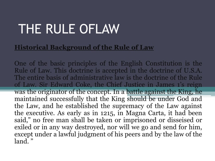 the rule oflaw