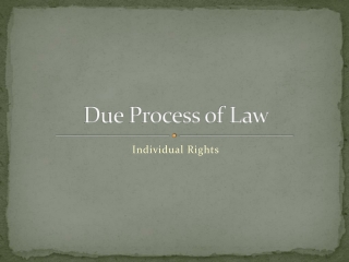 Due Process of Law