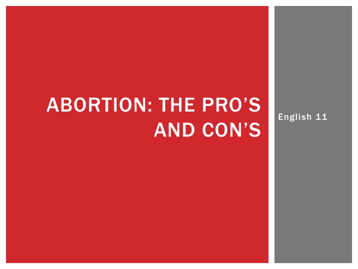 abortion the pro s and con s