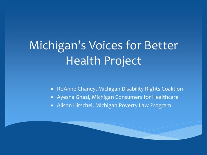 michigan s voices for better health project