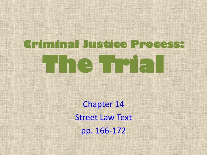 criminal justice process the trial