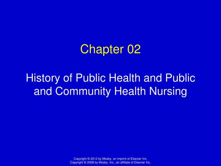 chapter 02 history of public health and public and community health nursing