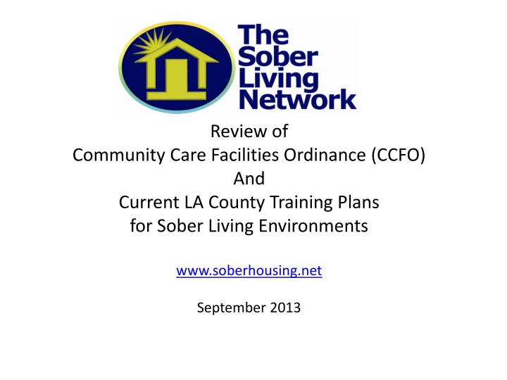 review of community care facilities ordinance