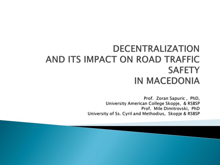 decentralization and its impact on road traffic
