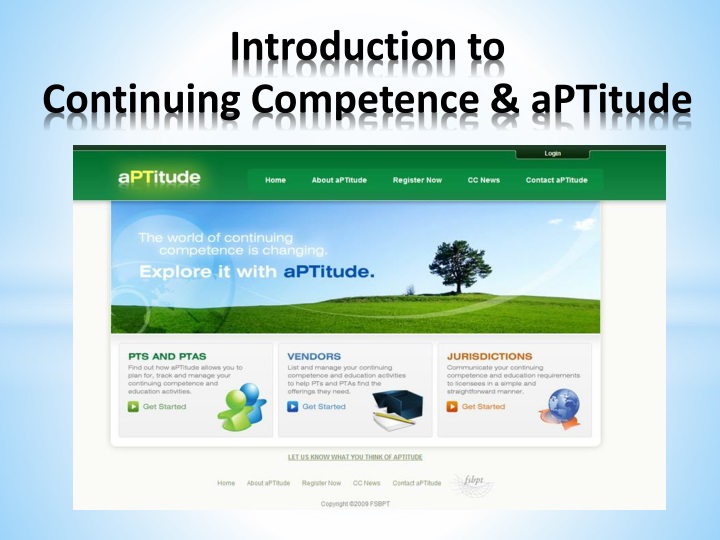 introduction to continuing competence aptitude