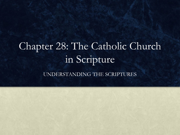 chapter 28 the catholic church in scripture