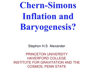 Chern -Simons Inflation and Baryogenesis ?