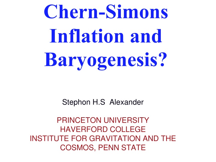 chern simons inflation and baryogenesis