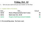 Friday , Oct. 12 - slide 1