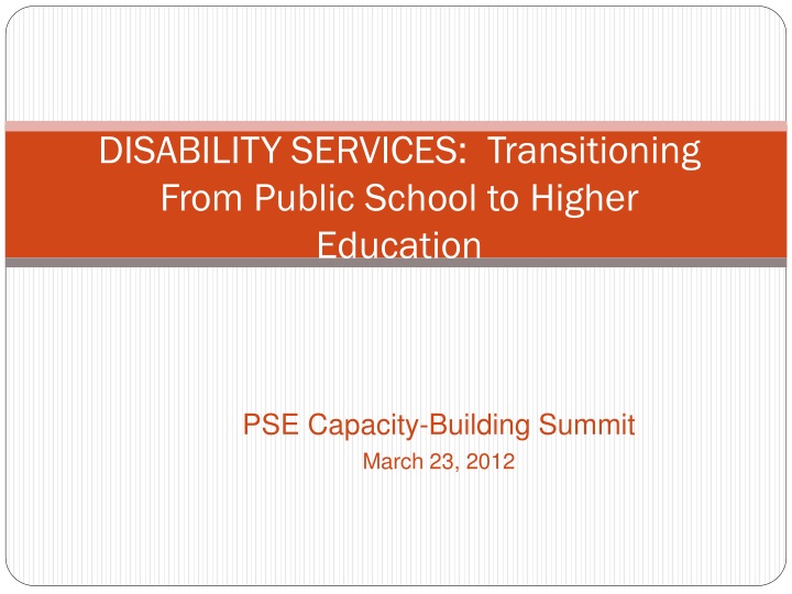 disability services transitioning from public school to higher education