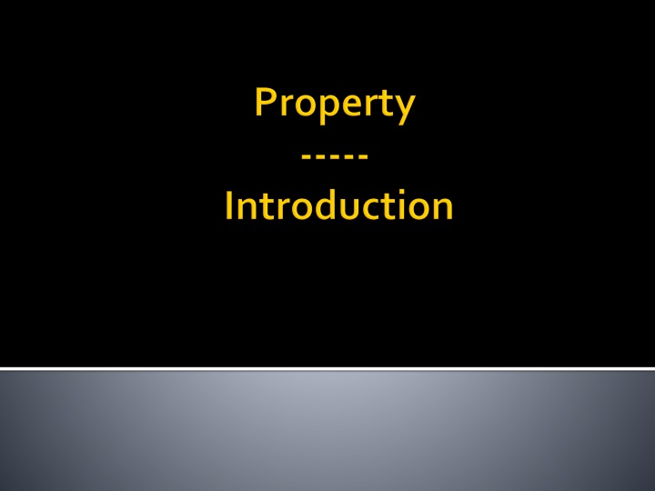 property introduction
