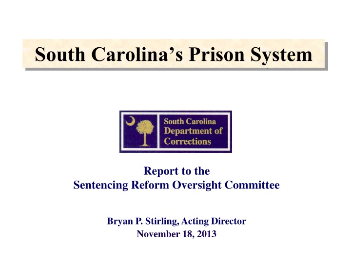 south carolina s prison system