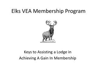 Elks VEA Membership Program