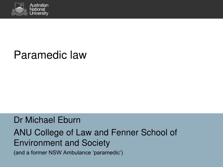 paramedic law