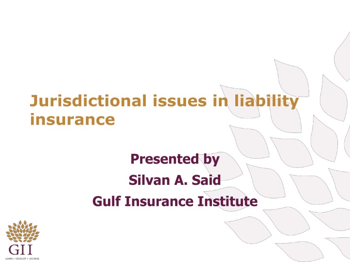 jurisdictional issues in liability insurance