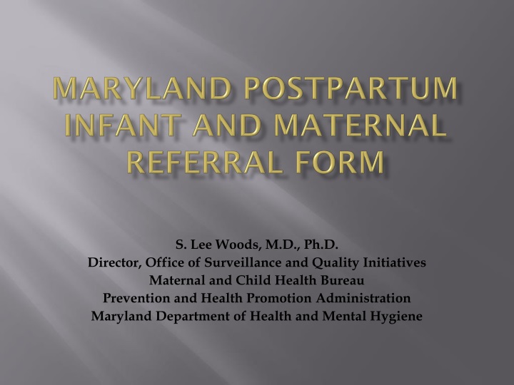 maryland postpartum infant and maternal referral form