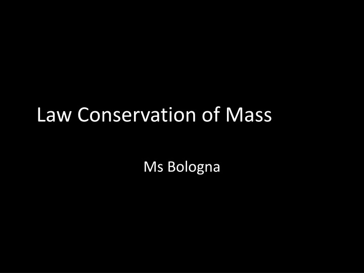 law conservation of mass