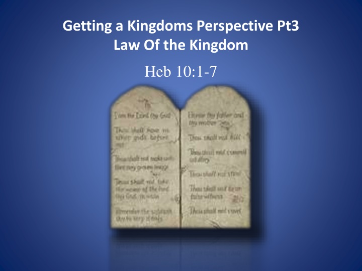 getting a kingdoms perspective pt3 law of the kingdom