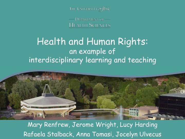 health and human rights an example of interdisciplinary learning and teaching