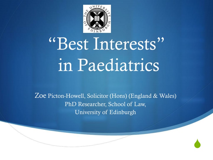 best interests in paediatrics