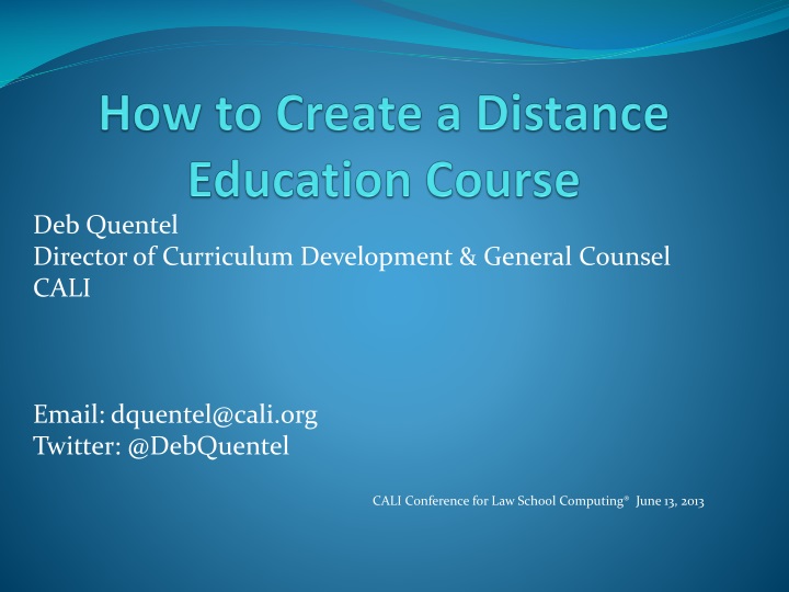 how to create a distance education course