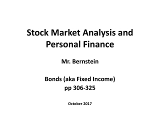 Stock Market Analysis and Personal Finance