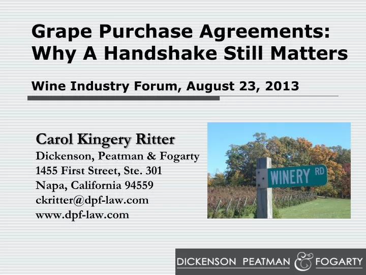 grape purchase agreements why a handshake still matters wine industry forum august 23 2013