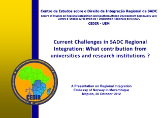 Centro de Estudos sobre o Direito da Integração Regional da SADC