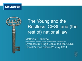 The Young and the Restless: CESL and (the rest of) national law