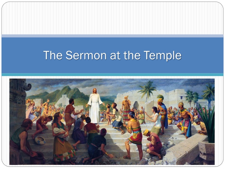 the sermon at the temple
