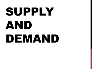 SUPPLY AND DEMAND