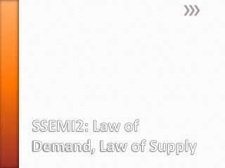 SSEMI2: Law of Demand, Law of Supply