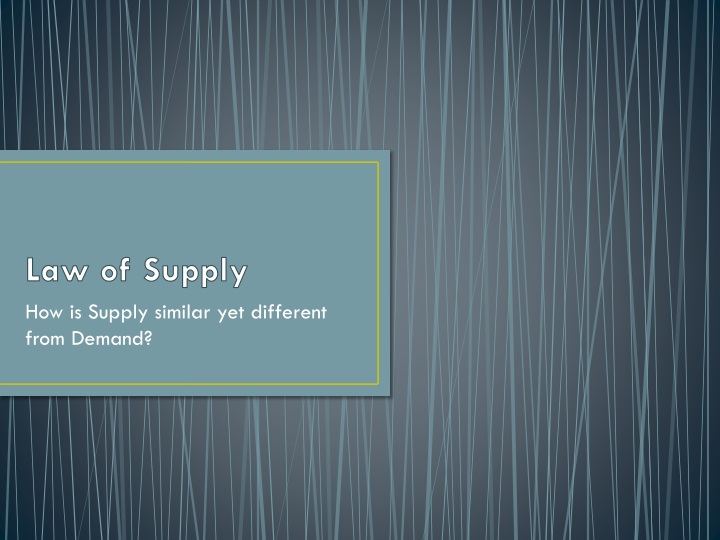 law of supply