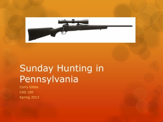 Sunday Hunting in Pennsylvania