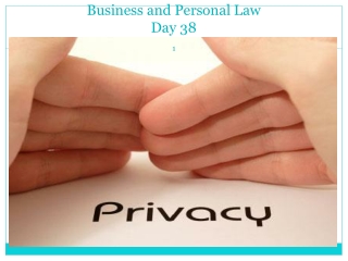 Business and Personal Law Day 38