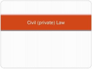 Civil (private) Law