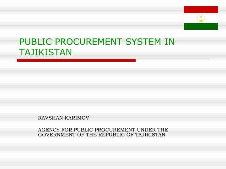 public procurement system in tajikistan