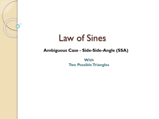 Law of Sines