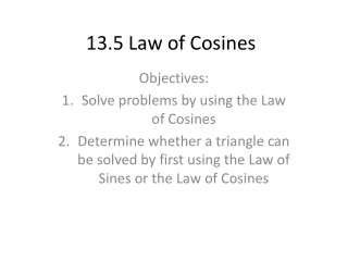 13 5 law of cosines