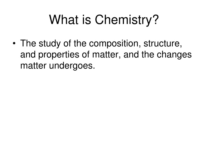 what is chemistry