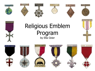 Religious Emblem Program by Ella Ozier