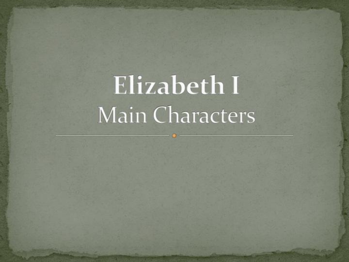 elizabeth i main characters