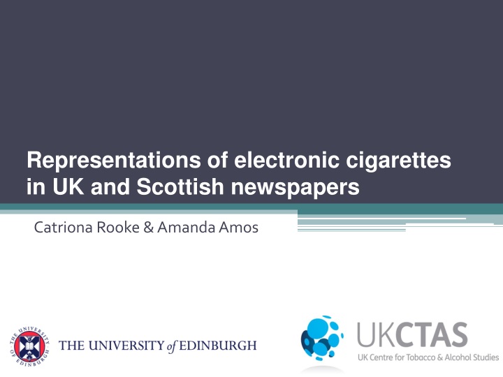 representations of electronic cigarettes in uk and scottish newspapers