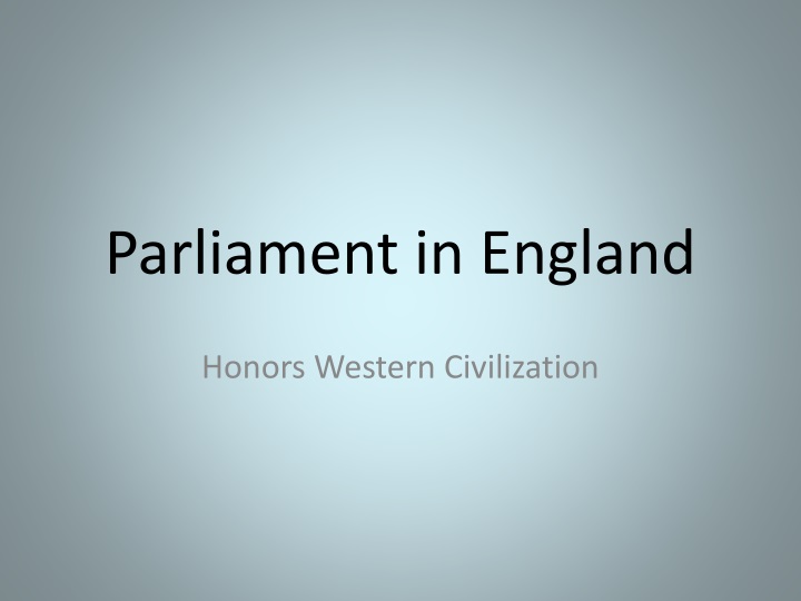 parliament in england