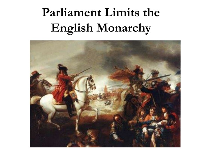 parliament limits the english monarchy