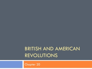 British and American revolutions