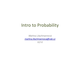 Intro to Probability