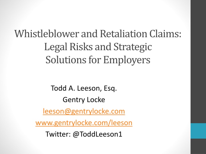 whistleblower and retaliation claims legal risks and strategic solutions for employers