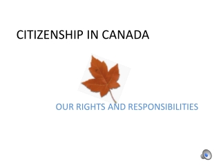 CITIZENSHIP IN CANADA