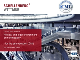 Political and legal environment of multimodality - for the sea transport (CMI)